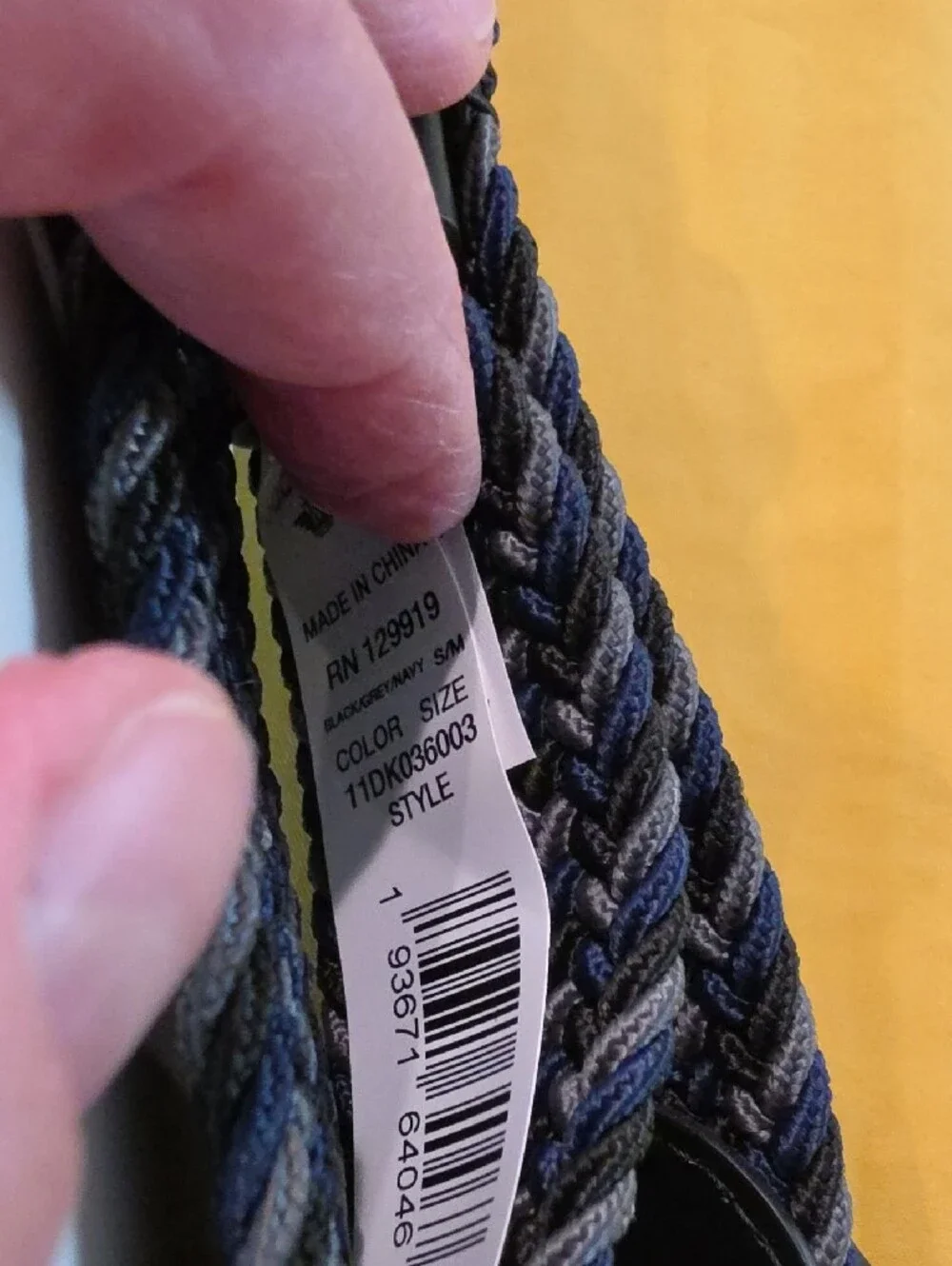 NWT▪︎ Dockers Mens Stretch Braided Belt Lot of 2 Gray & Navy S/M Fits 30-36
